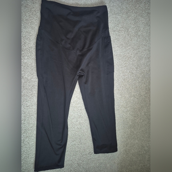 Pants - High-Waisted Black Maternity Leggings